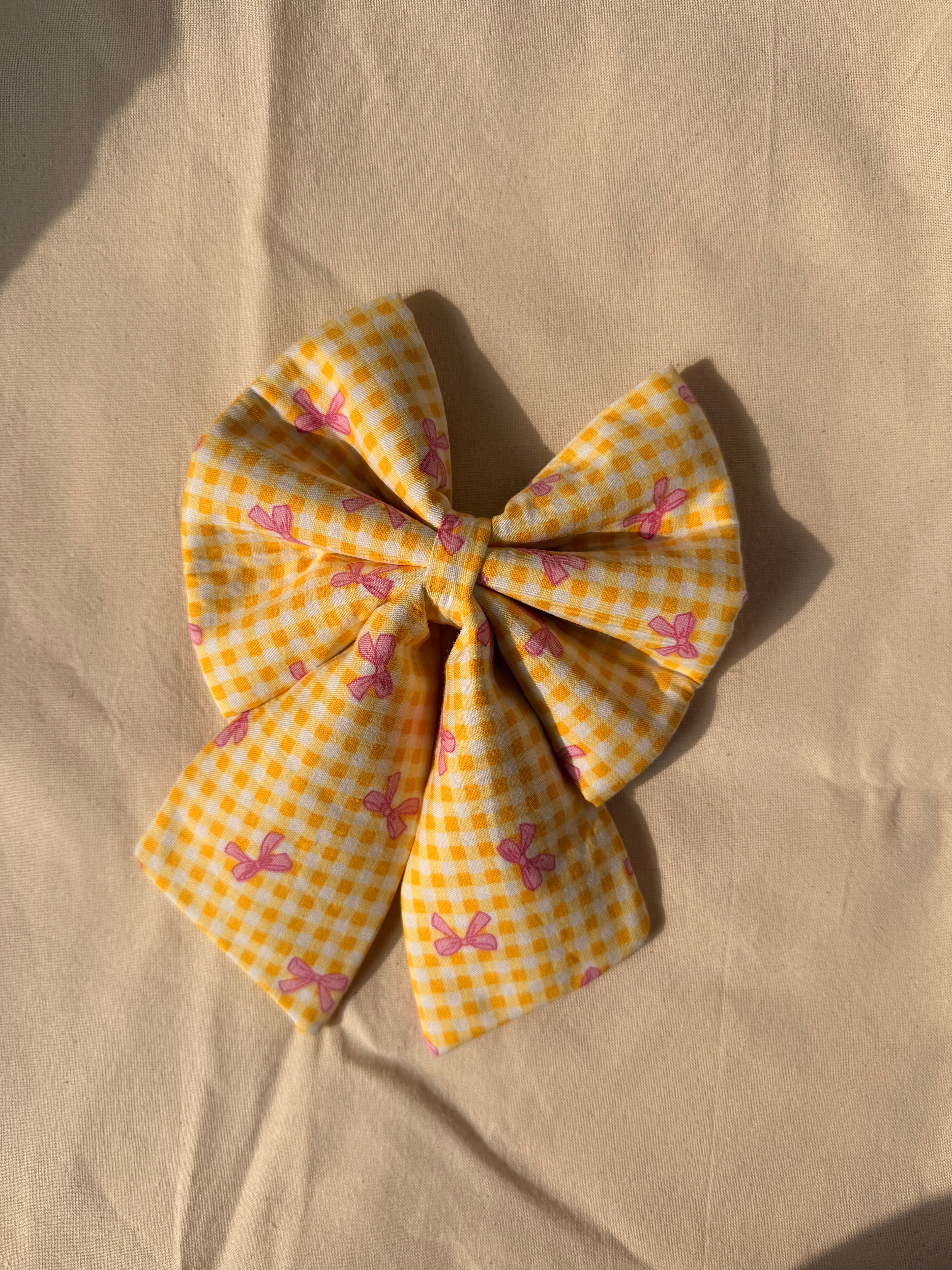 Ribbon Gingham Sailor Bow