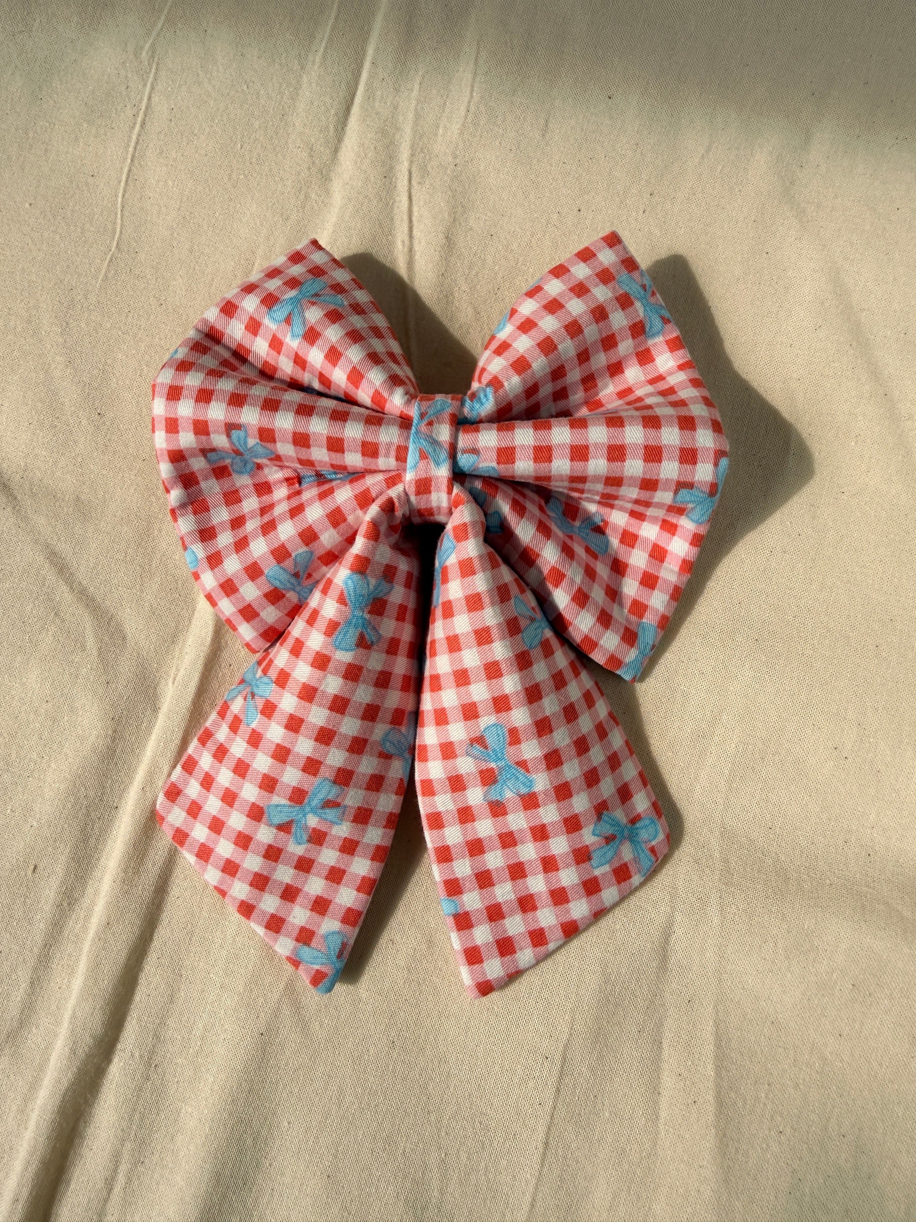 Ribbon Gingham Sailor Bow