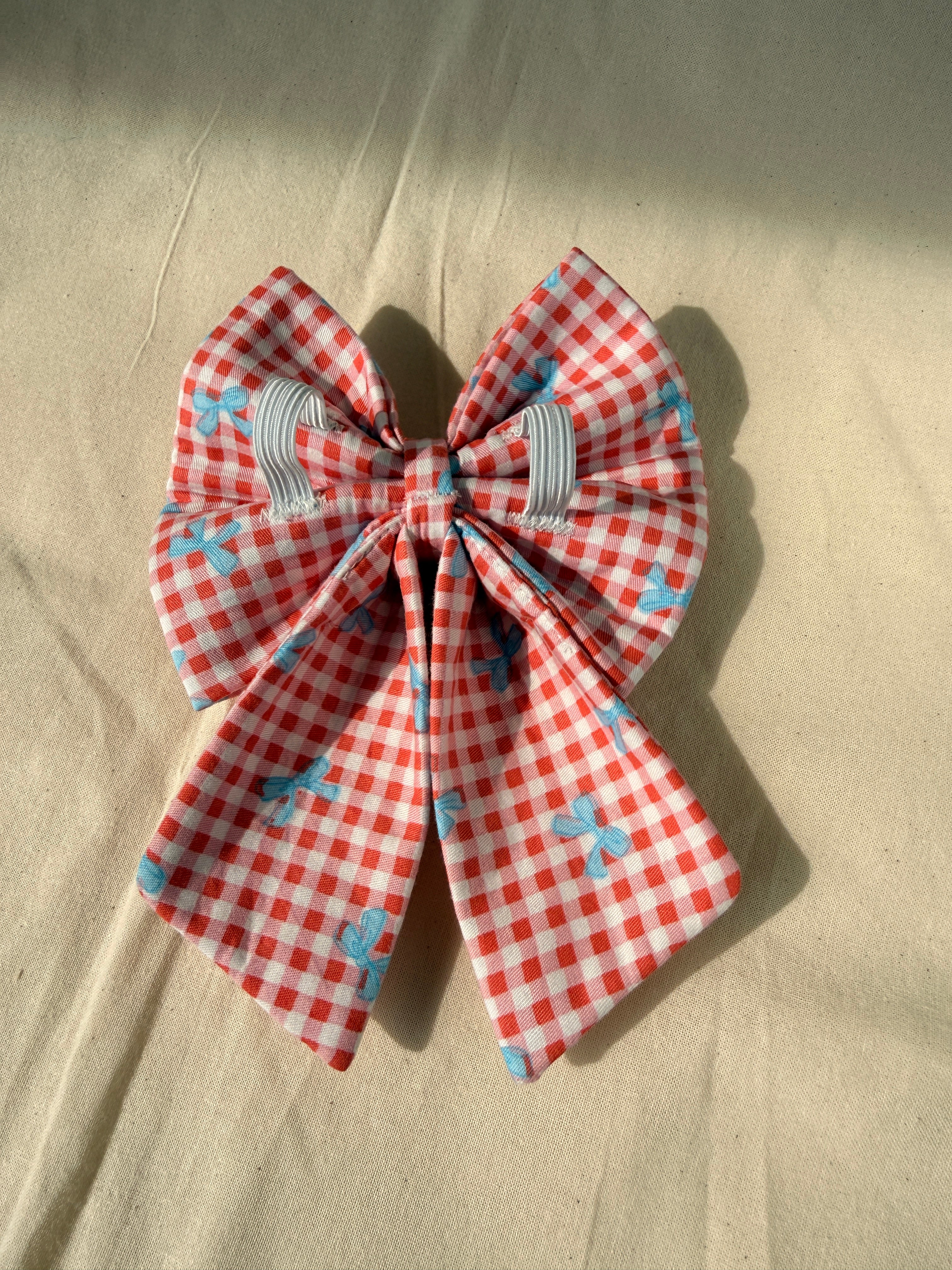 Ribbon Gingham Sailor Bow