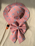 Red Ribbon Gingham Set for Girl Dogs