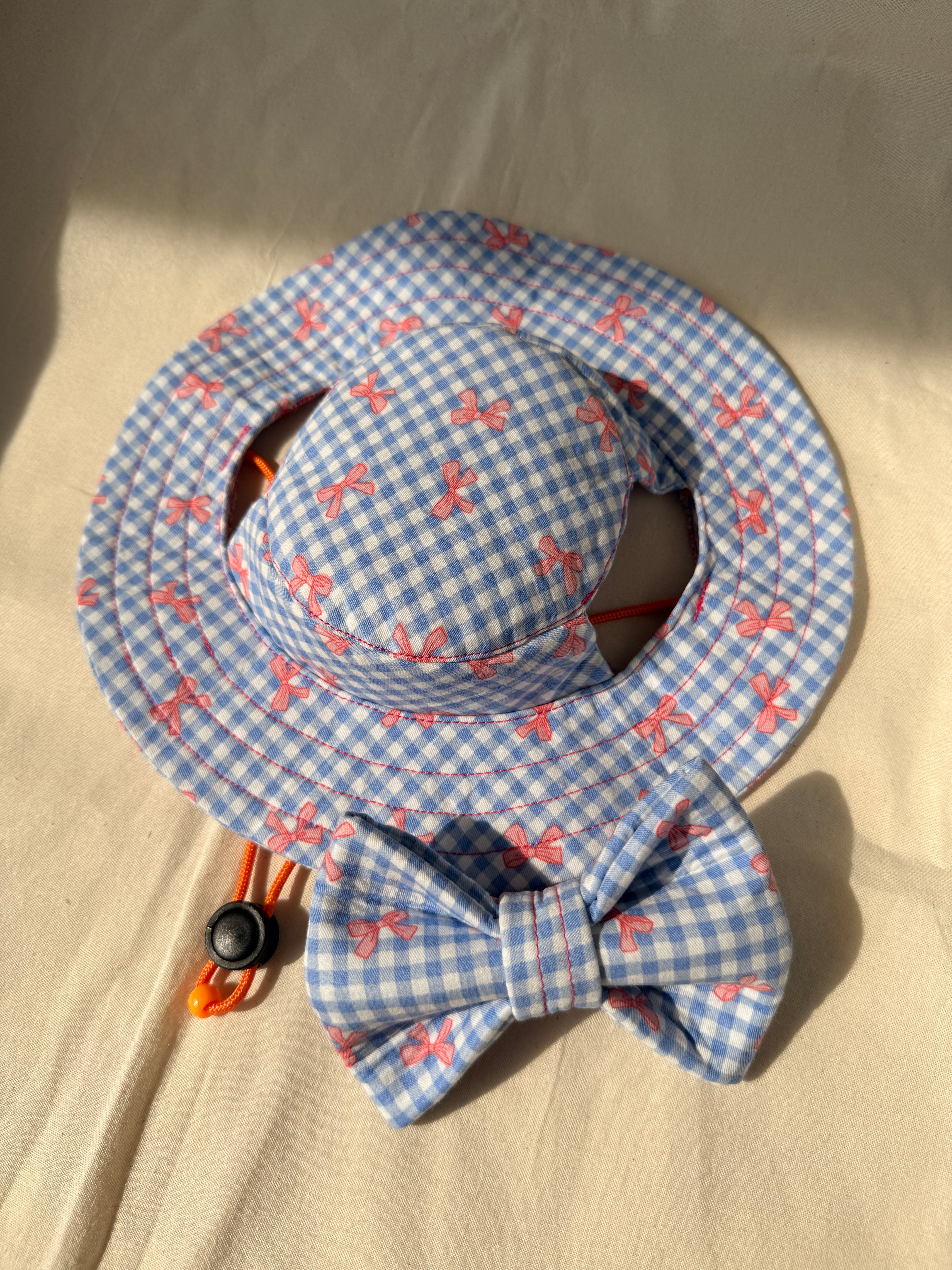 Blue Ribbon Gingham Set for Boy Dogs