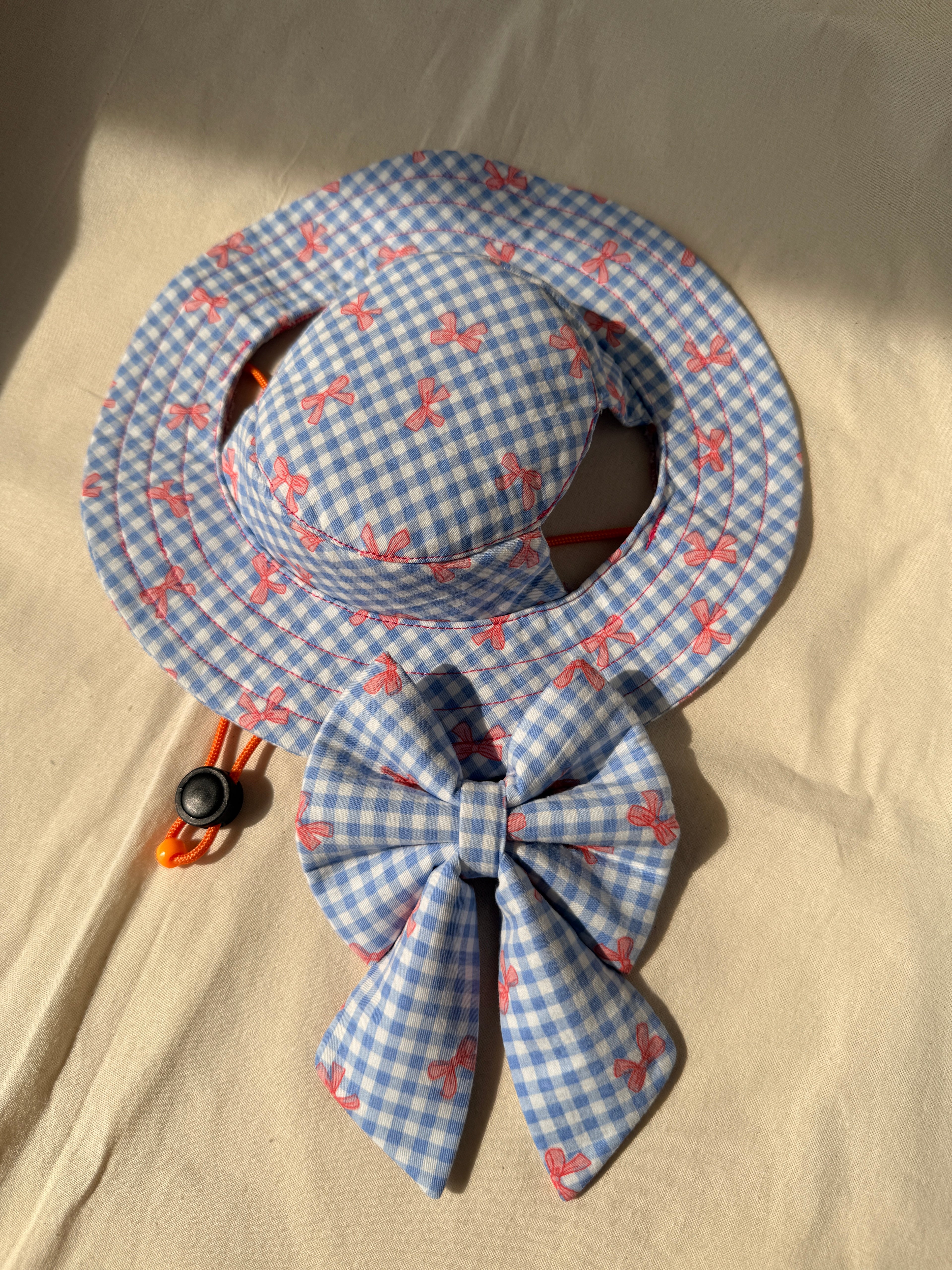 Blue Ribbon Gingham Set for Girl Dogs