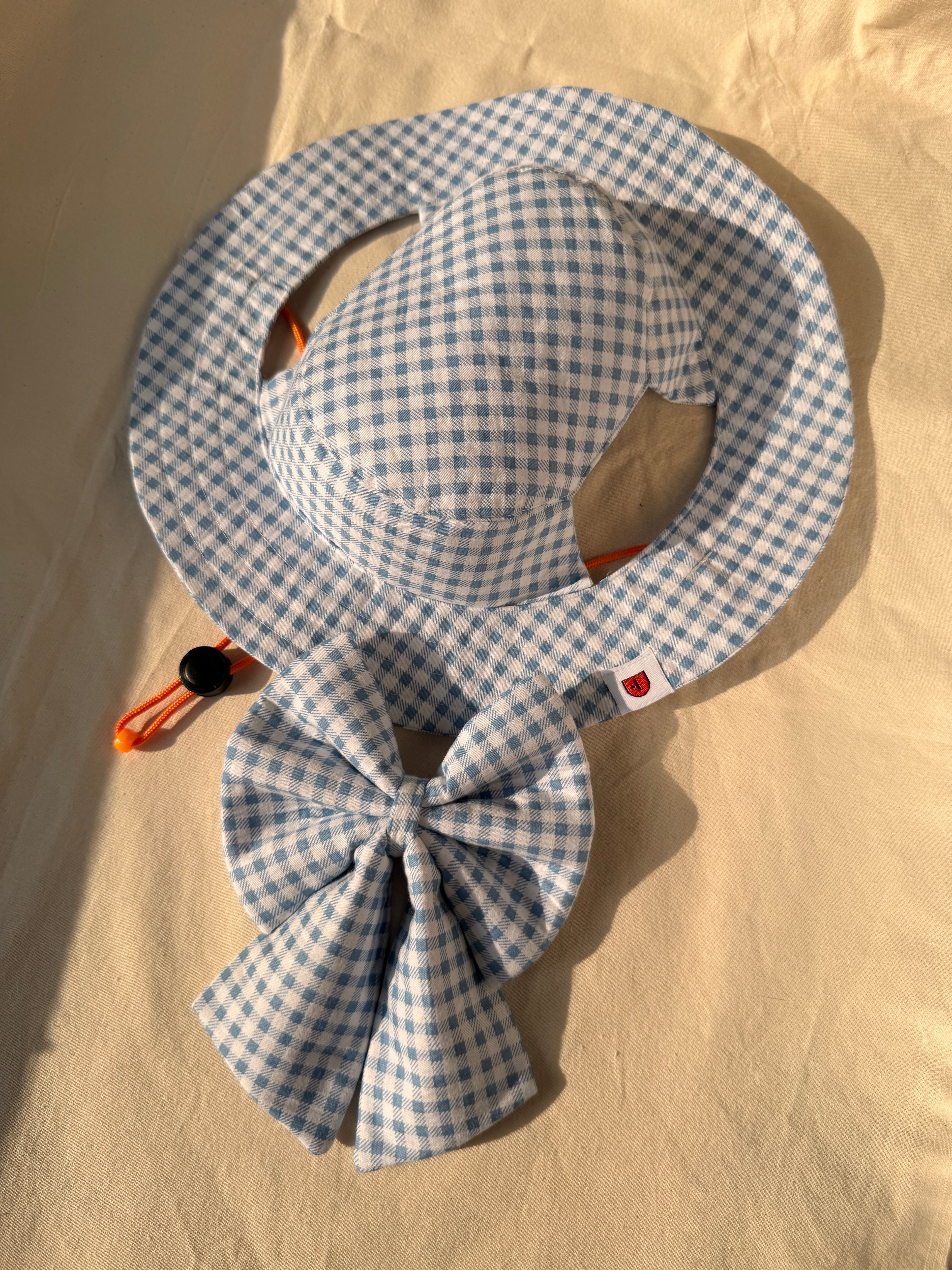 Classic Blue Gingham Set for Girl Dogs