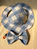 Blue Statement Gingham Set for Boy Dogs
